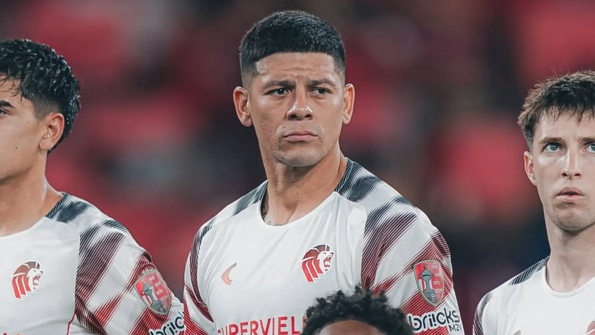 Marcos Rojo, defensor de Estudiantes, en la semifinal de la Copa Libertadores ante Flamengo.