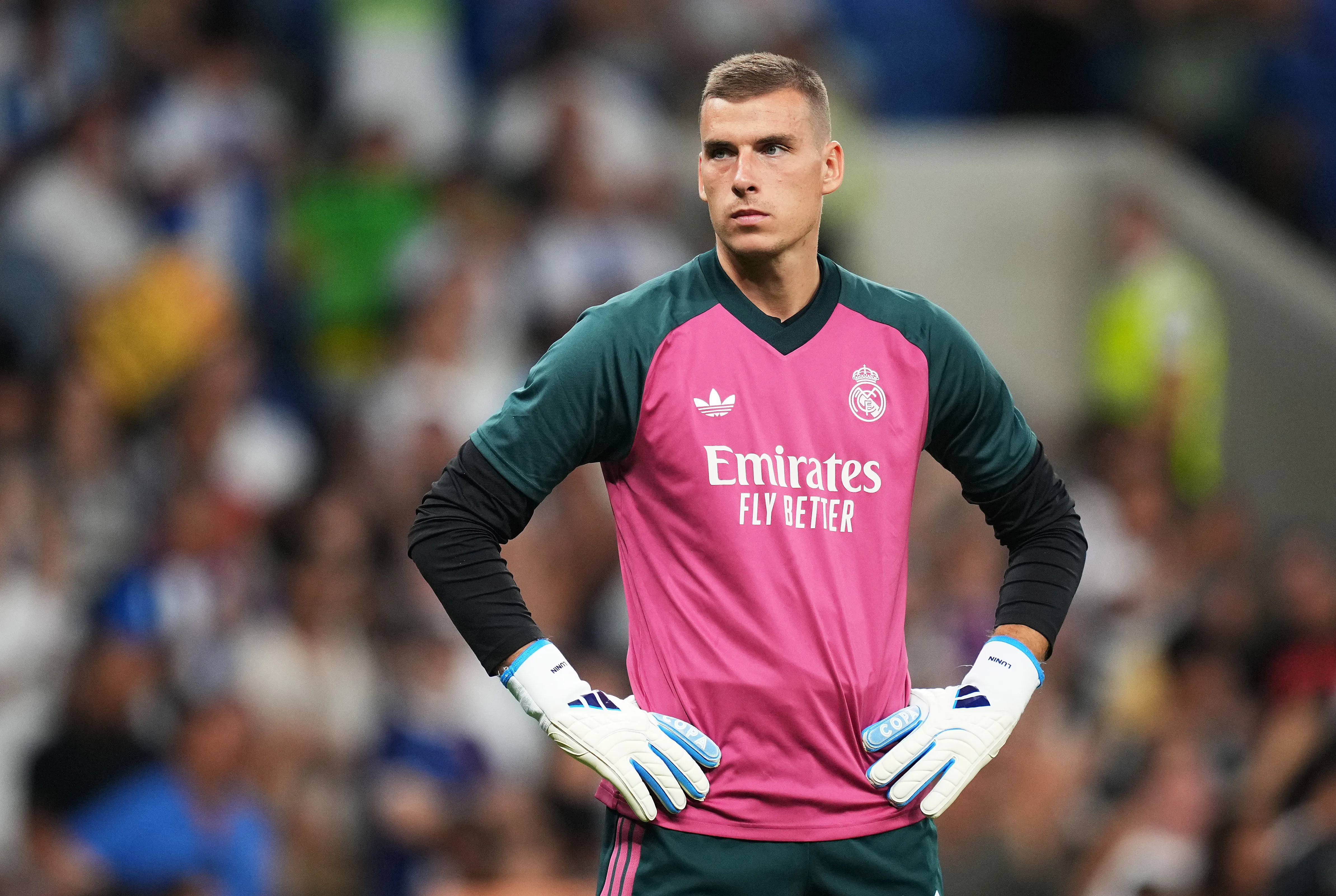 Andriy Lunin será el arquero titular de Real Madrid en el Clásico (Getty Images)