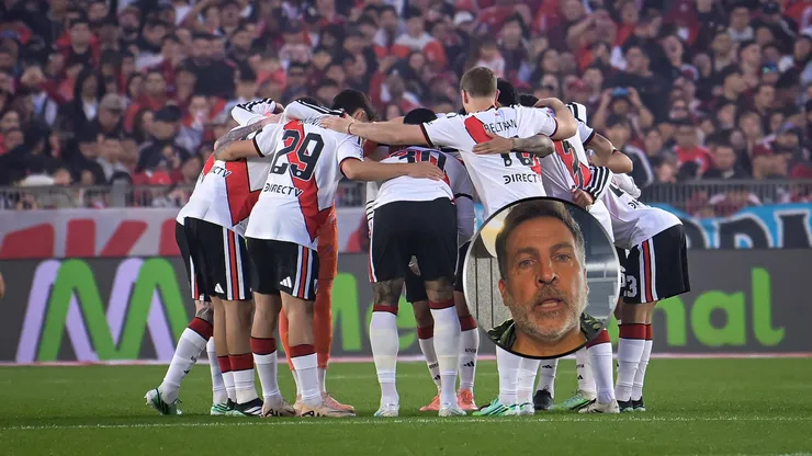 Los jugadores de River, plenamente enfocados.