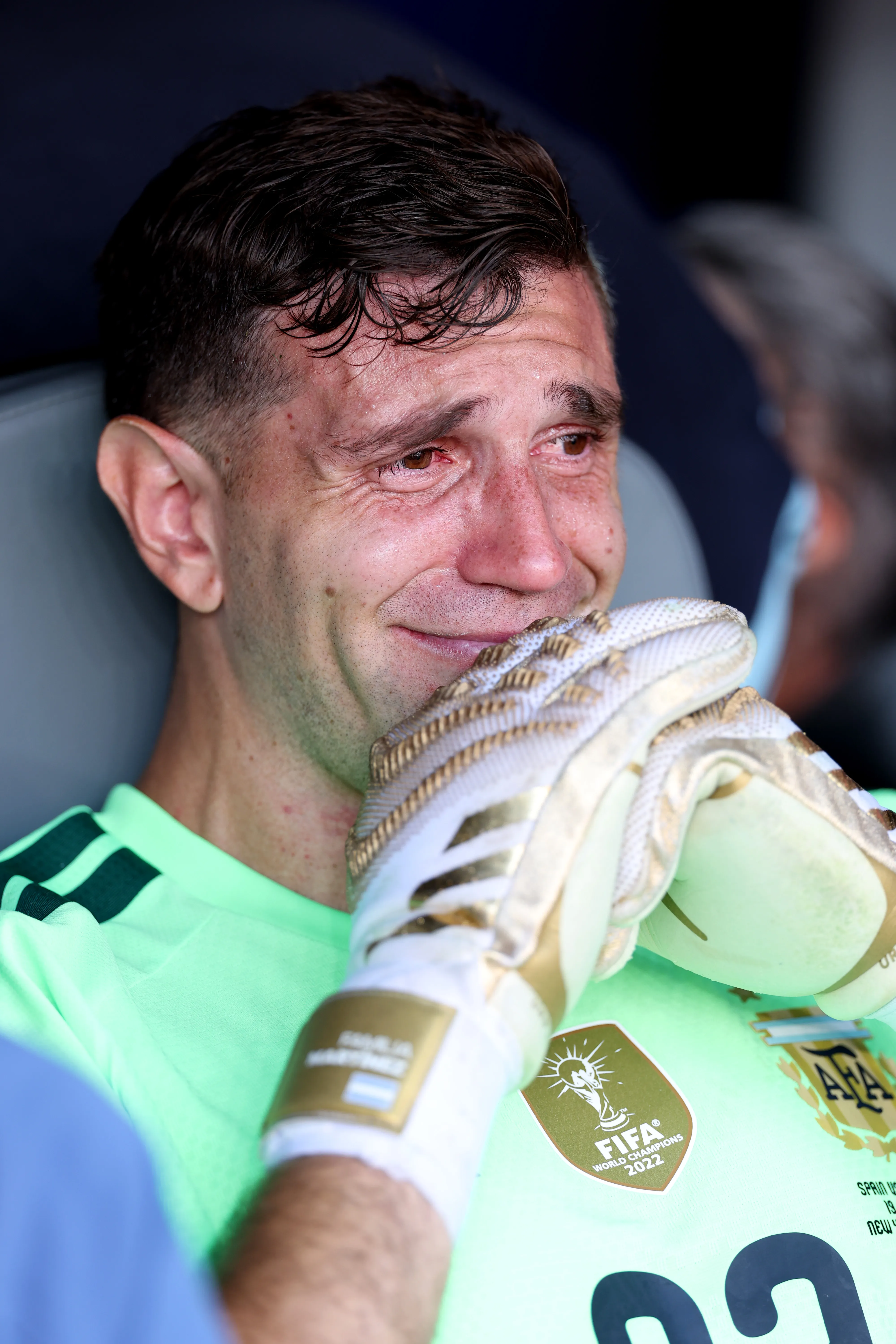 Emiliano Martínez tras la final del Mundial. (Foto: Getty).