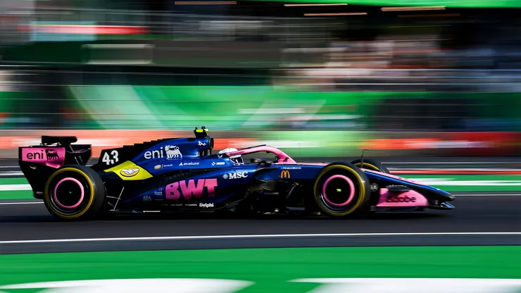 Franco Colapinto, a bordo de su A526, en el GP de México