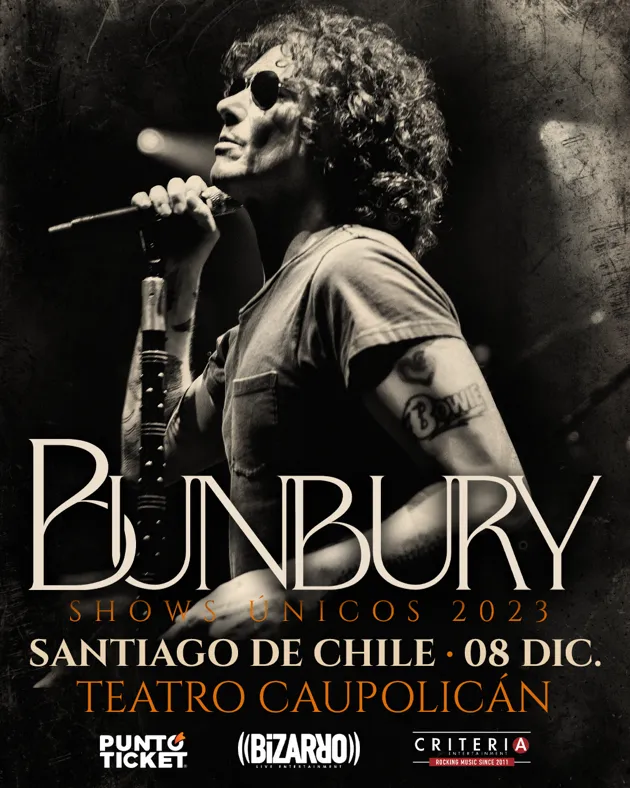 Bunbury cambia de fecha su show en Chile.(Foto: Bizarro)