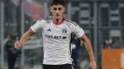 Bruno Gutiérrez entrena con máscara protectora tras lesión que sufrió en partido de Colo Colo ante Monagas (Foto: Photosport)