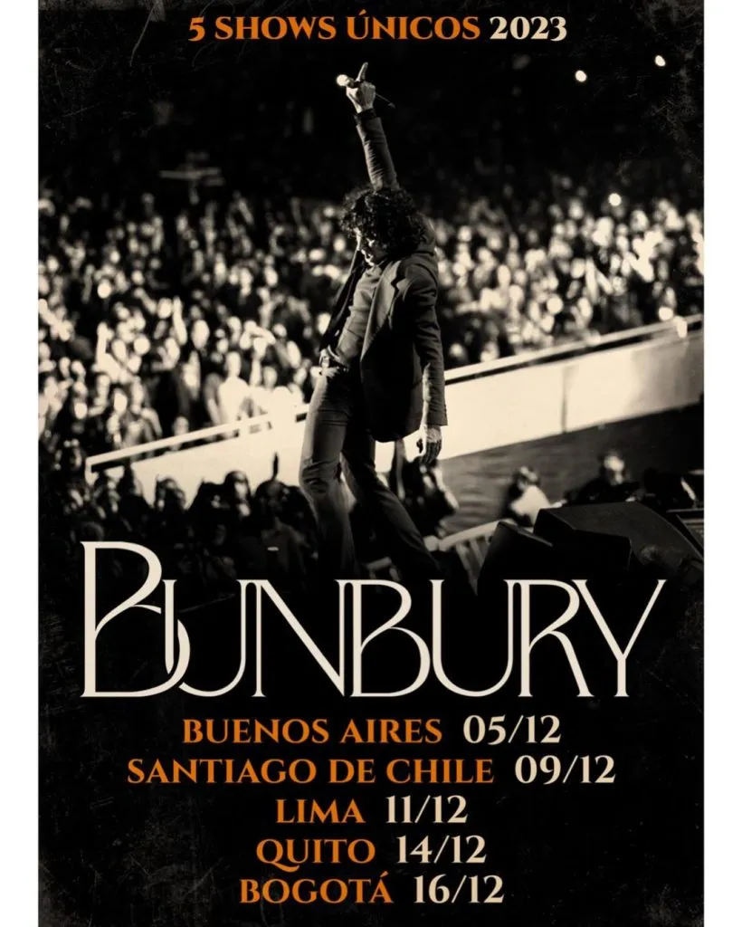 ¿Cuándo es la venta para Enrique Bunbury en Chile? (Foto: Instagram)