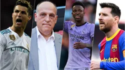 El presidente de LaLiga Javier Tebas intenta defender a Vinicius con una cuestionable frase: "Cristiano recibía insultos homofóbicos y Messi por discapacidad intelectual"
