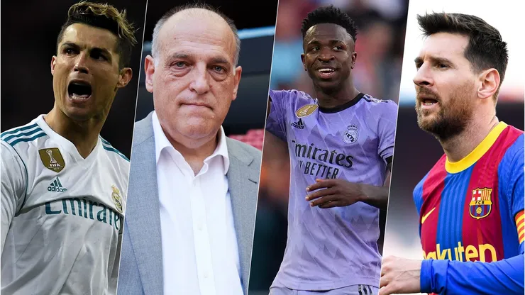El presidente de LaLiga Javier Tebas intenta defender a Vinicius con una cuestionable frase: "Cristiano recibía insultos homofóbicos y Messi por discapacidad intelectual"