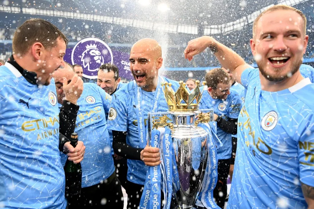 Manchester City ganó su tercera Premier League consecutiva. (Getty Images)