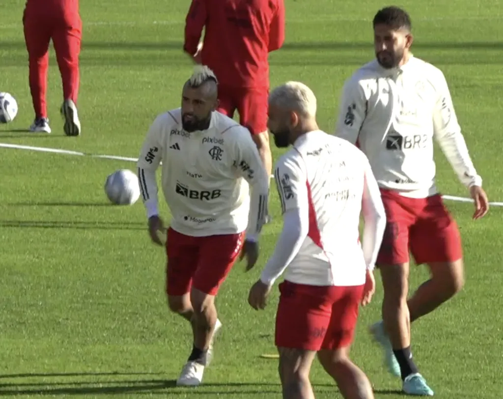 Arturo Vidal trabajó en el Estadio Huachipato con mucha alegría en la previa al duelo de la Libertadores