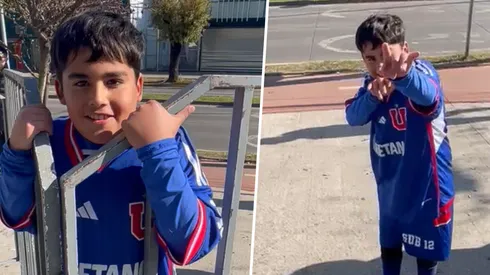 Incluso, el pequeño simpatizante azul imitó el baile de Fernández.