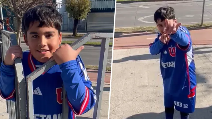 Incluso, el pequeño simpatizante azul imitó el baile de Fernández.