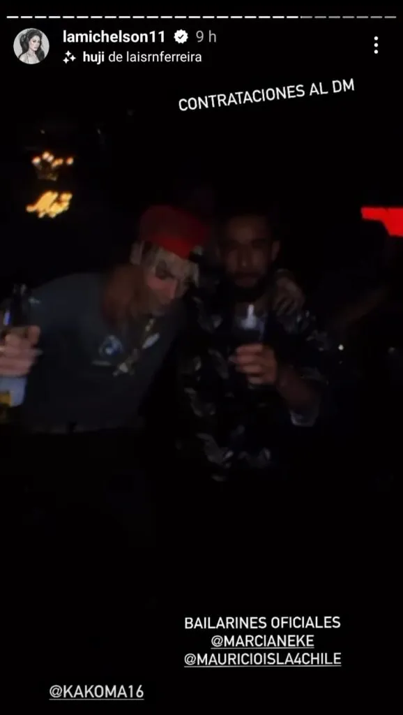 Isla gozando tras su desvinculación. | Foto: Instagram