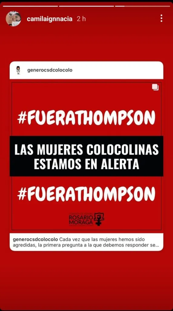 La funa que compartió la ex de Jordhy Thompson. | Foto: Instagram