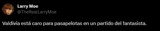 El nuevo tuit contra el actual comentarista (Twitter @TheRealLarryMoe )