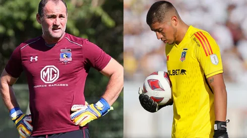 Claudio Arbiza le entrega un consejo a Brayan Cortés (Foto: Colo Colo | Photosport)