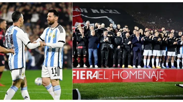 Lionel Messi compartió en lo que fue la despedida de Maxi Rodríguez