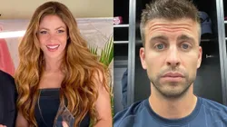 Shakira muy feliz. Mientra Piqué aparece con cara de nada.