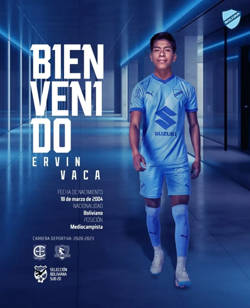Erwin Vaca es nuevo refuerzo de Bolívar (Bolivar_Oficial, Twitter)