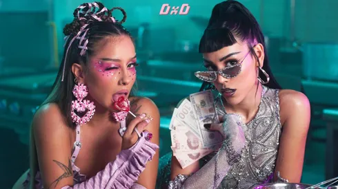 Denise Rosenthal y Danna Paola en la portada de su nuevo sencillo, Sugar Mami.