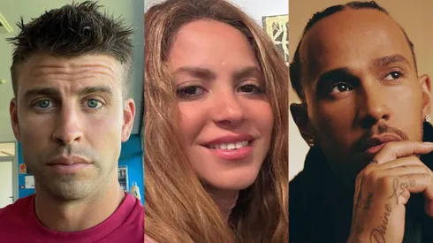 Piqué, Shakira y Hamilton.