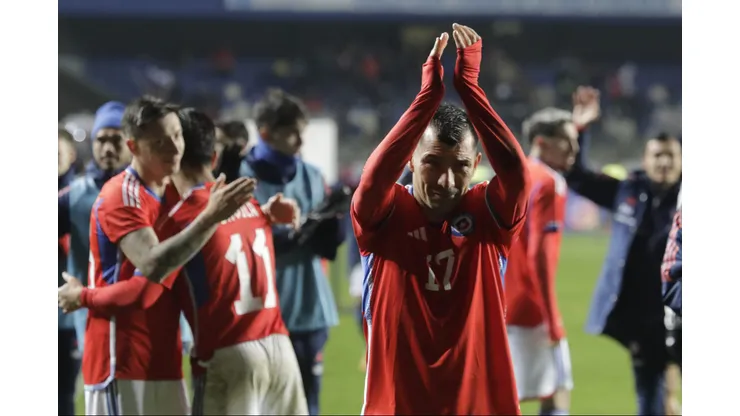 Gary Medel tras el partido ante Cuba el domingo pasado en Concepción.