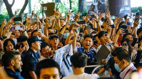 La Selección Argentina genera locura en Chine