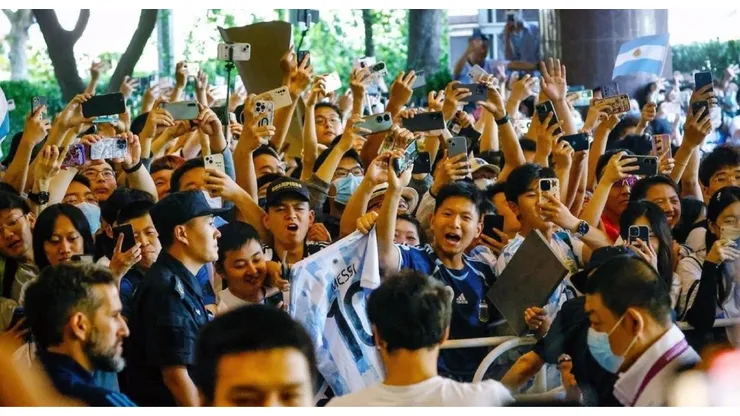 La Selección Argentina genera locura en Chine