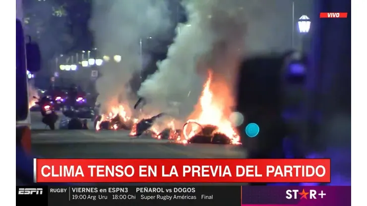 Un grupo de hinchas de Colo Colo protagoniza graves incidentes (Foto: ESPN)
