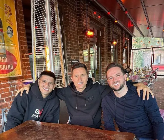 Herrera compartiendo con Rojo en su paso por Argentina | Foto: Instagram