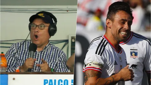 El relator Héctor Tito Garrido chacotea con la broma al aire del Mago Valdivia a horas del duelo entre Colo Colo y Boca por Libertadores