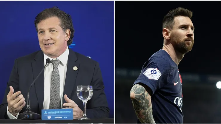 Alejandro Domínguez le dice a Messi que venga a jugar la Copa Libertadores