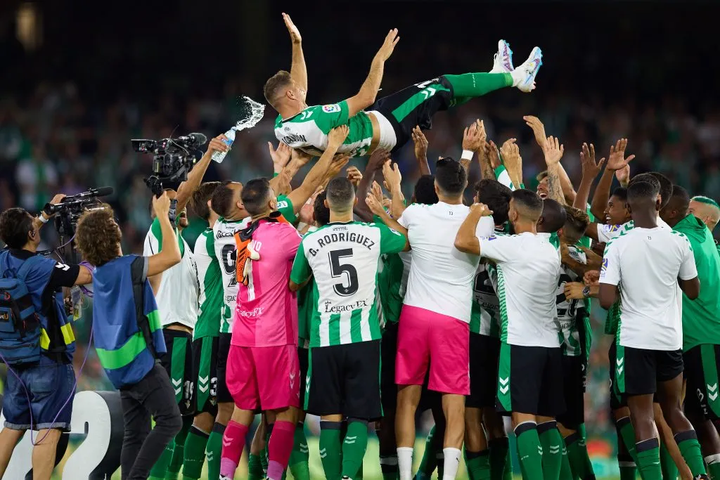 Ayer fue una jornada especial para el Betis ya que estuvo marcado por el último partido de Joaquín. (Getty Images)
