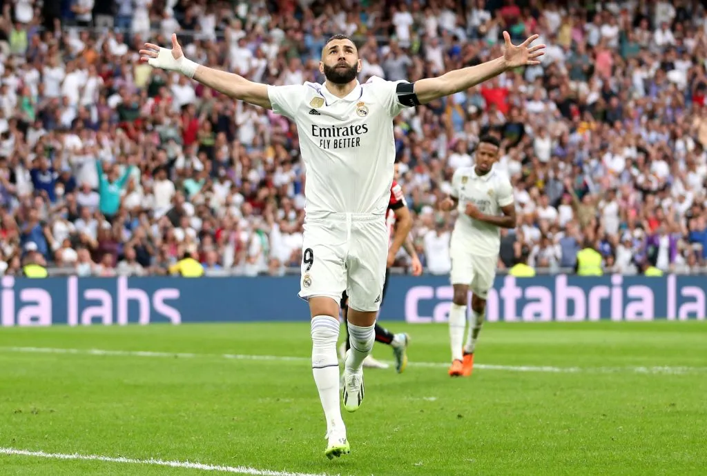 Benzema se despidió marcando un tanto en el Real Madrid. (Getty Images)