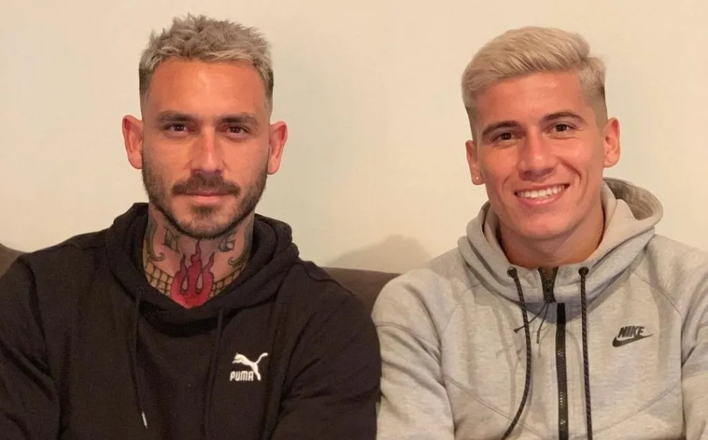 Felipe Villagrán -derecha- tiene en Mauricio Pinilla a uno de sus grandes amigos en el fútbol chileno y ahora el volante es clave en Cobreloa (Instagram)