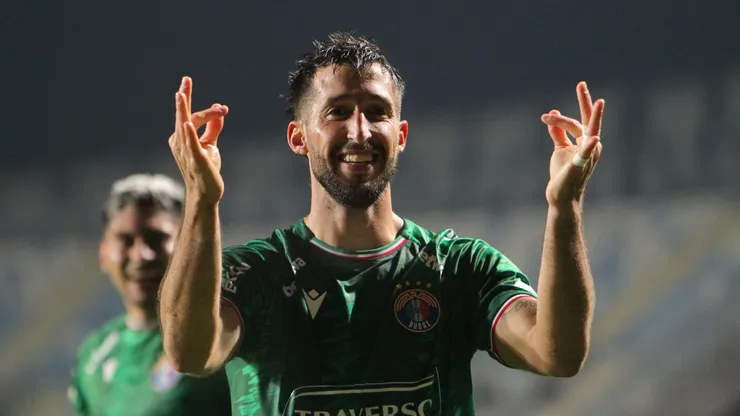 Gonzalo Sosa anotó un doblete en el último partido de Copa Sudamericana ante Santos.