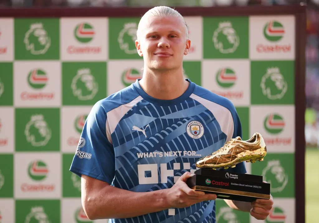 Haaland fue el ganador de la bota de oro de la Premier League. (Getty Images)