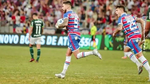 Lucero anotó un gol que no sirvió de nada en el Fortaleza ante Palmeiras.