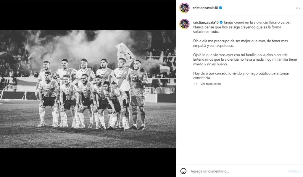 Cristián Zavala se expresa tras ser víctima de agresión
