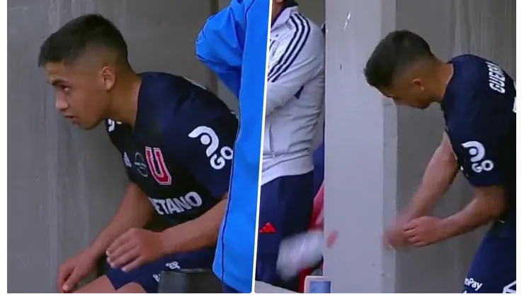 Guerra fue reemplazado en el segundo tiempo, lo que no lo dejó para nada contento.