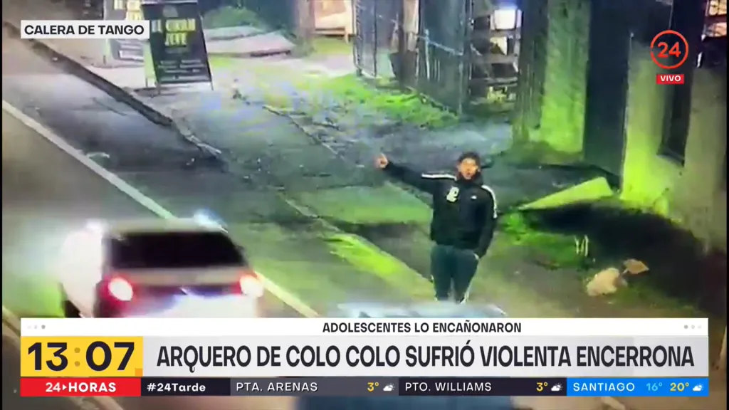 Brayan Cortés pidió auxilio en la vía pública, pero nadie se detuvo (Foto: 24 horas TVN)