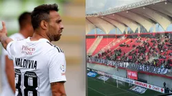 A Valdivia no le gustó para nada el lienzo de la hinchada alba.