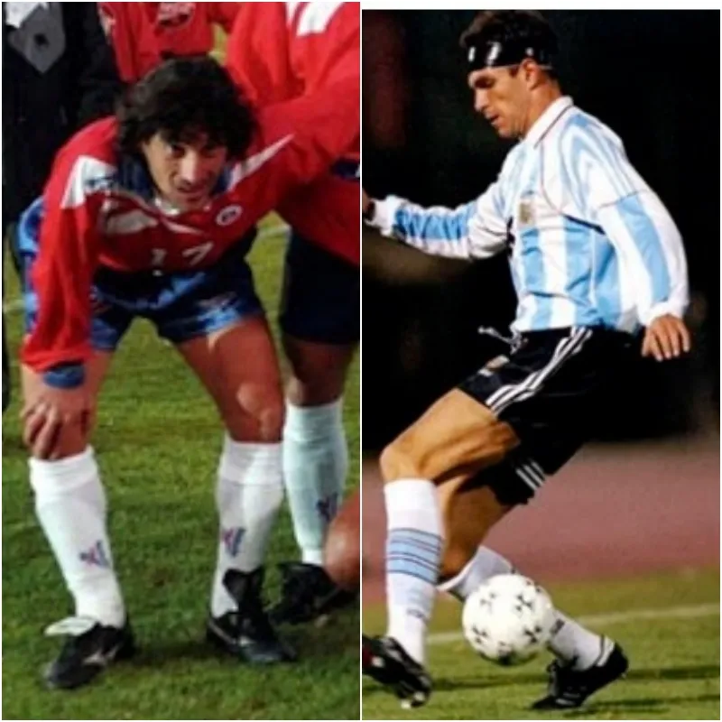 Salas previo al partido, Pellegrino en uno de los duelos de la Copa con cintillo, pero no lo usó frente a Chile (Archivos)