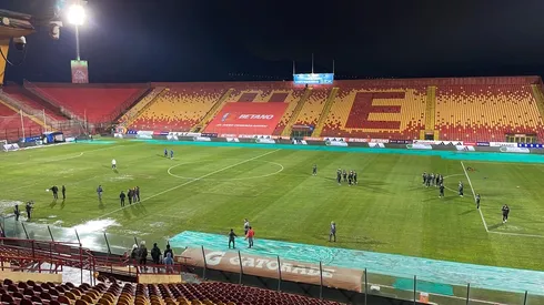 Así se encuentra la cancha del Santa Laura para el duelo entre la U y Palestino