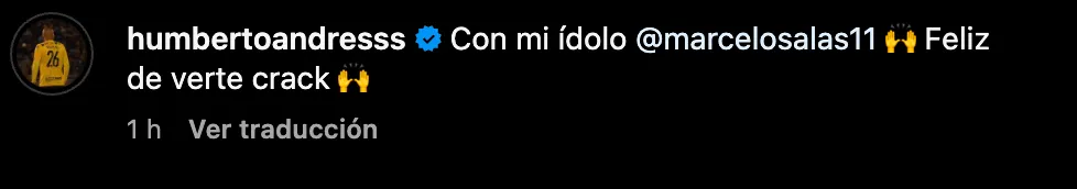La sentida publicación de Humberto Suazo con el Matador Salas (Instagram)