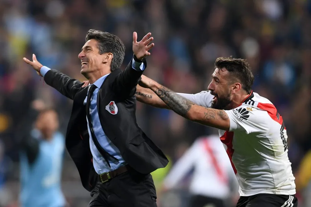 Buján celebrando el título de la Copa Libertadores con River Plate | FOTO: Laurence Griffiths/Getty Images)