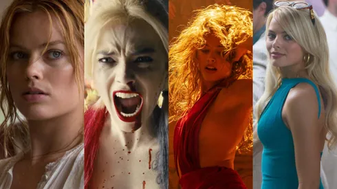Margot Robbie en La Leyenda de Tarzán, El Escuadrón Suicida, Babylon y El Lobo de Wall Street.
