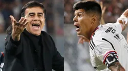 Gustavo Quinteros y Esteban Pavez desmintieron encontrón tras la derrota alba en Brasil (Foto: Photosport)