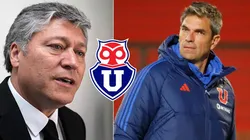 Patricio Yáñez sale a defender con todo a Mauricio Pellegrino en la Universidad de Chile