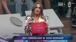 Diana Bolocco en el momento previo a leer el comunicado sobre Bigotes.