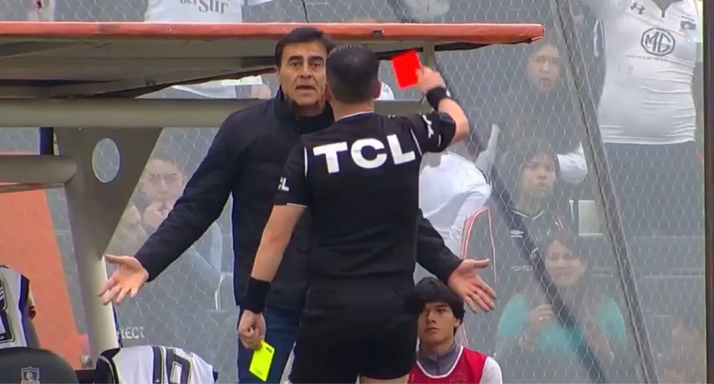 Quinteros fue expulsado en el partido ante O’Higgins | Foto: Captura