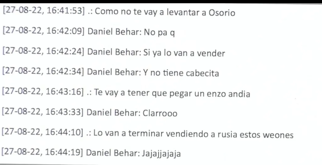 La captura de los polémicos Whatsapp | FOTO: Captura